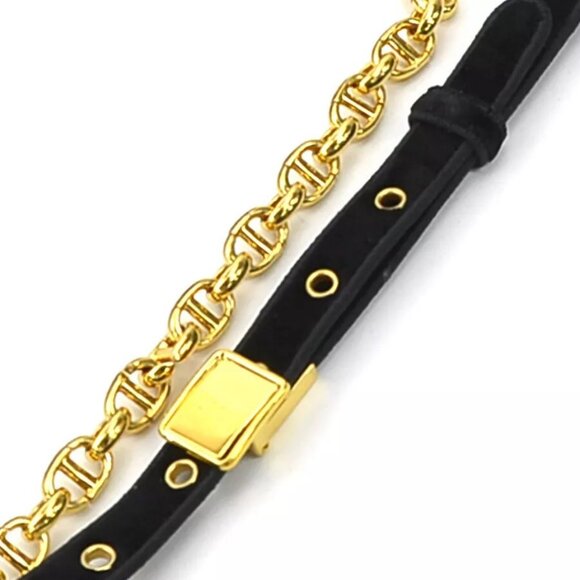 Auth Christian Dior Leopard Caro Shoulder Bag Gray/Black Velvet/Canvas - Picture 8 of 16